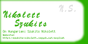 nikolett szukits business card